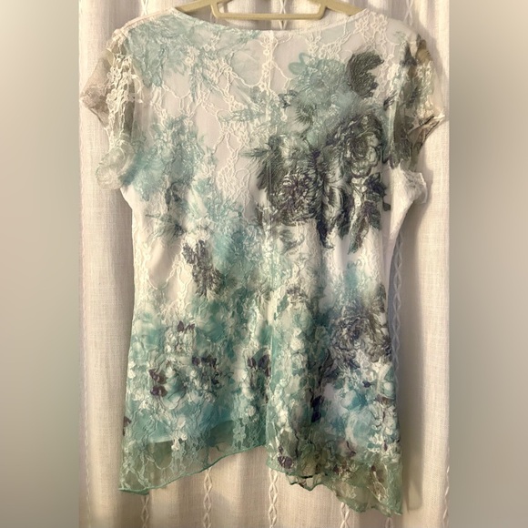 Brittany Black top with lace and embellishments. Sz M/L - Picture 6 of 6